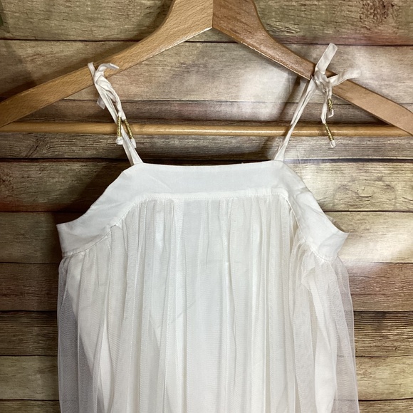 Crewcuts Ivory Spaghetti Straps Tulle Dress Formal Girls Size 7 - Picture 2 of 4